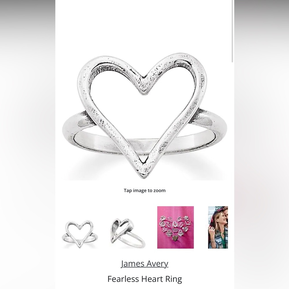 James Avery Fearless Heart Ring 💍